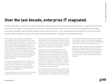 Enterprise IT architecture for the social era.