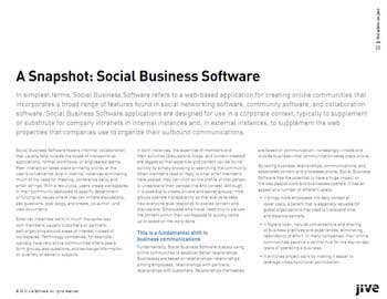What is Social Busiess Software?